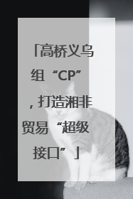 高桥义乌组“CP”，打造湘非贸易“超级接口”
