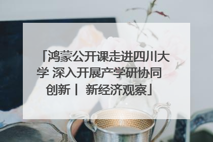 鸿蒙公开课走进四川大学 深入开展产学研协同创新丨 新经济观察
