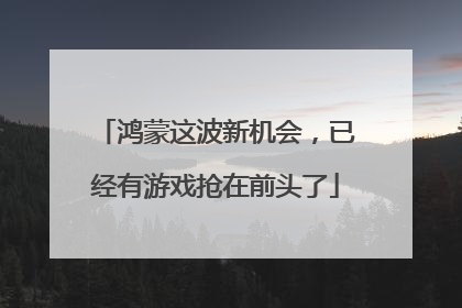 鸿蒙这波新机会，已经有游戏抢在前头了