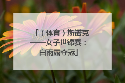（体育）斯诺克——女子世锦赛：白雨露夺冠