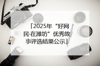 2025年“好网民·在潍坊”优秀故事评选结果公示